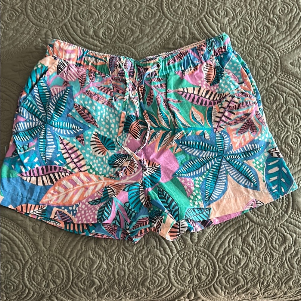 Cynthia Rowley Pink and Blue Bermuda Shorts Vibrant Design